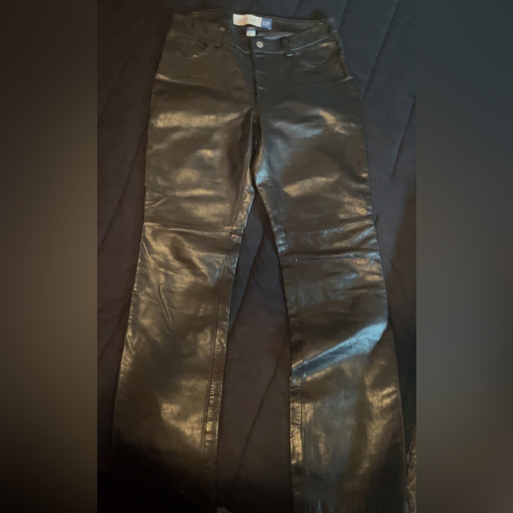 🖤Vintage GAP Genuine Leather Bootcut Pants 6 Y2K🖤